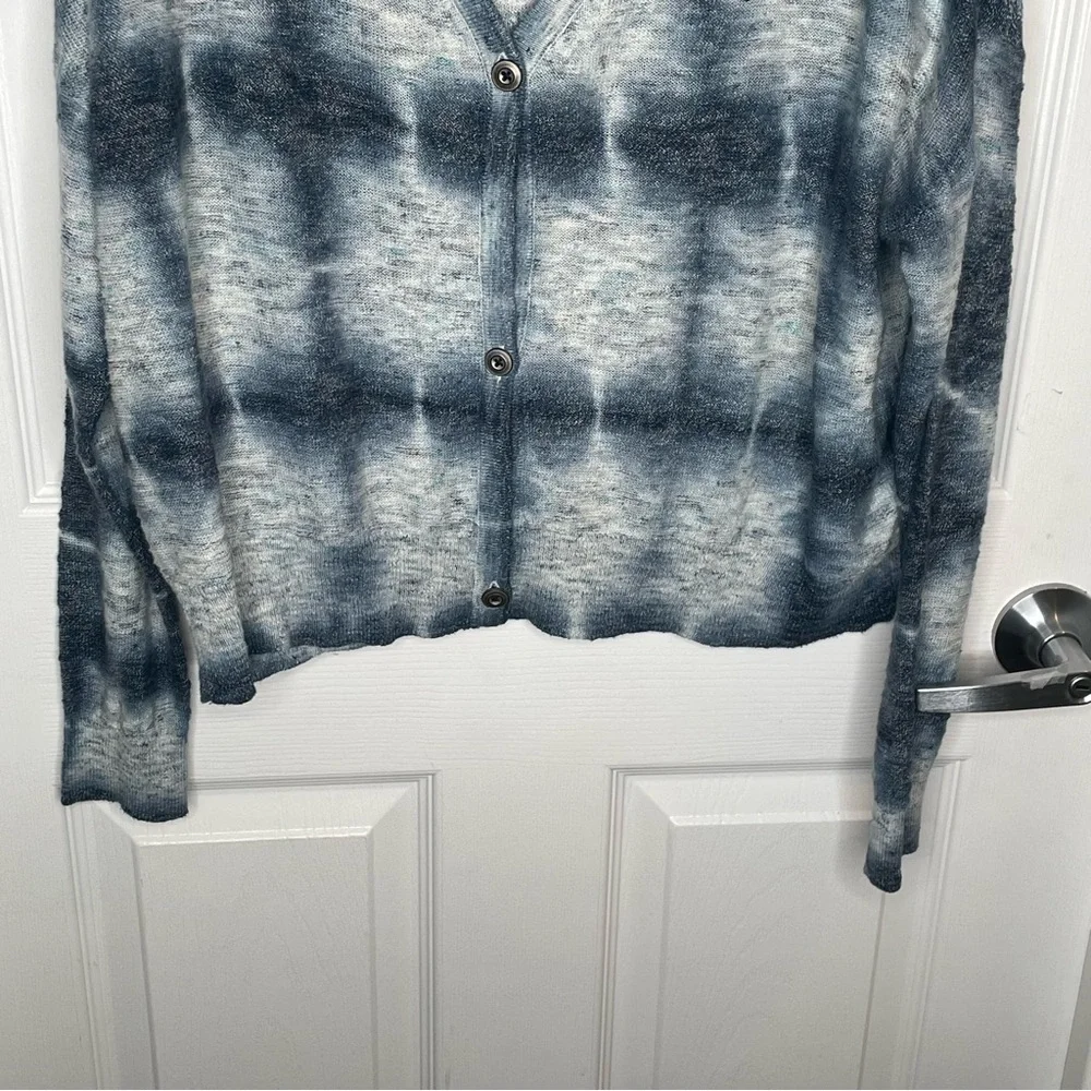 Pilcro from Anthropologie Tie-Dye Cardigan Linen Blend Oversized XS